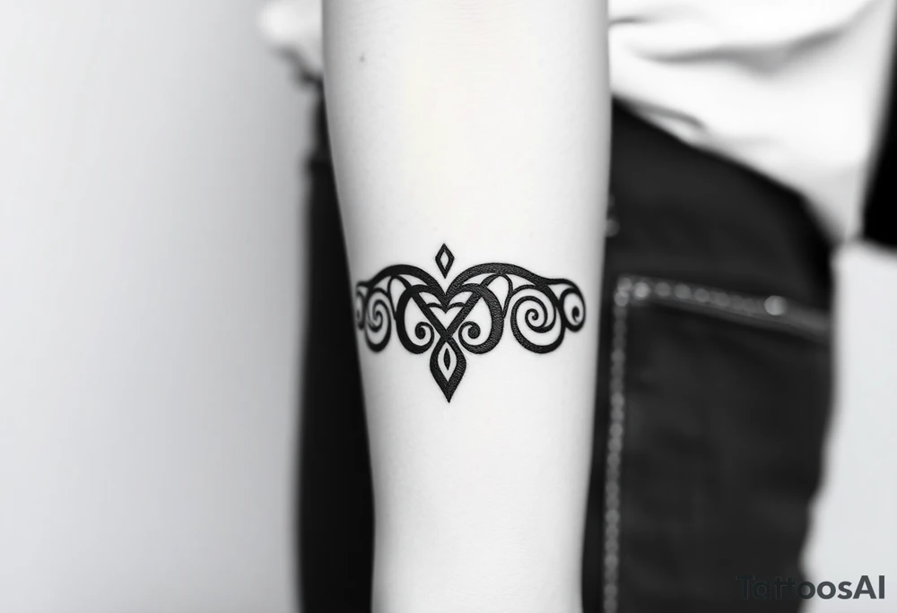 A powerful Viking love rune carved into an ancient stone tattoo idea