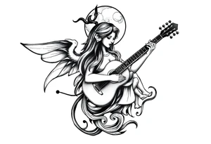 language of music with love for it 
Zodiac sign Aquarius with ascendant Taurus and Scorpio in the moon and a loving mother of two children tattoo idea