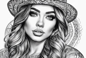 beautiful woman tattoo idea