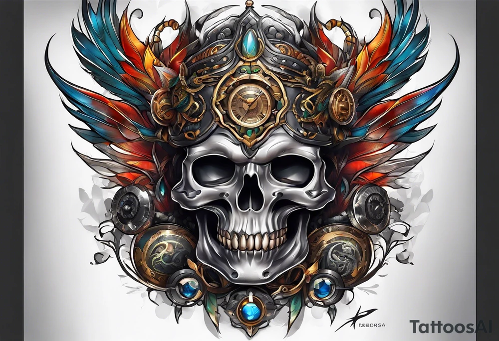 Bio mechanical full sleeve tattoo idea