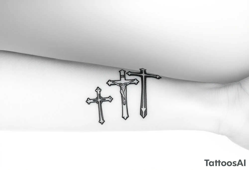 Jesus crosses tattoo idea