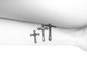 Jesus crosses tattoo idea