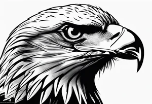 juvenile bald eagle tattoo idea