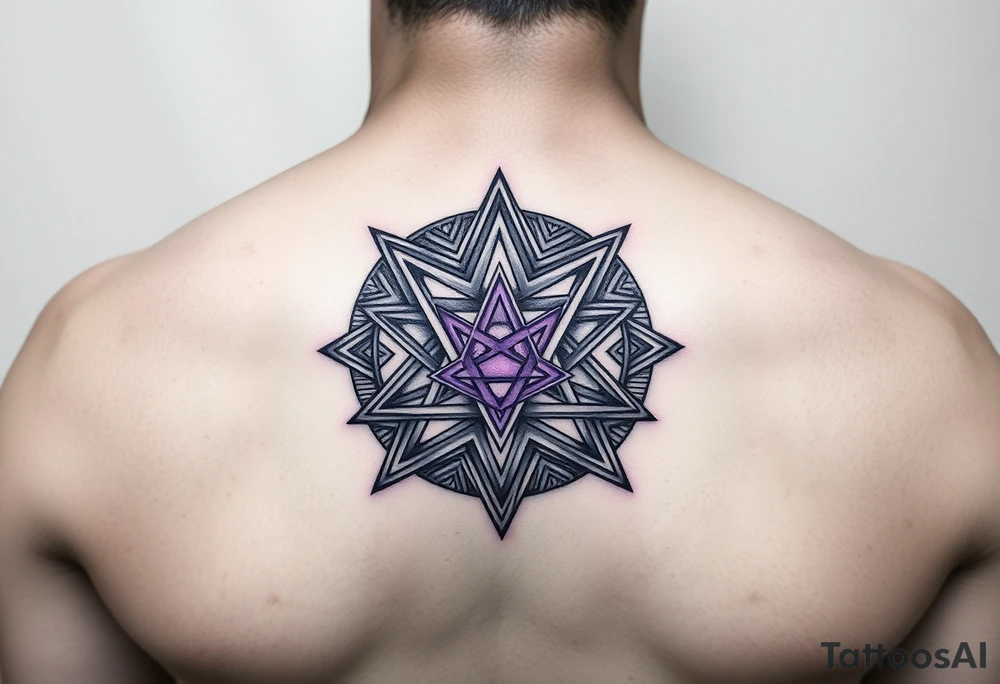 3D merkaba symbol colored light purple 
More options tattoo idea