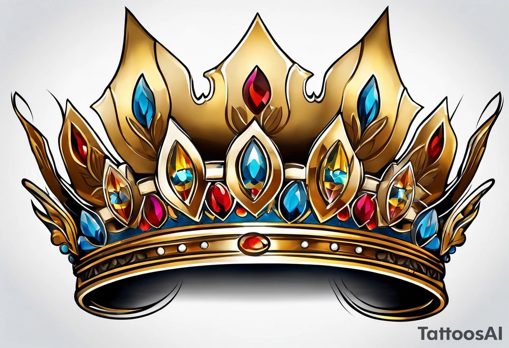 golden crown tattoo idea