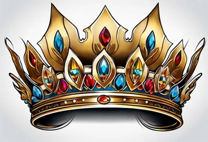 golden crown tattoo idea