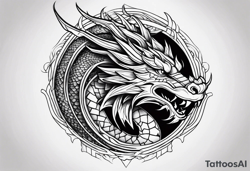 roaring dragon tattoo idea