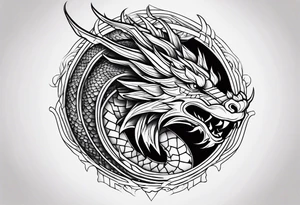 roaring dragon tattoo idea