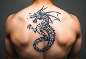 A powerful dragon tattoo idea