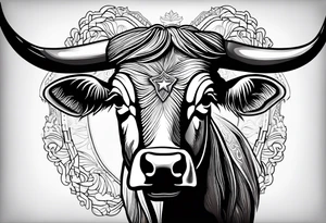 cybersigilism mean Longhorn with state of texas behind it 
With “512” on top of head tattoo idea