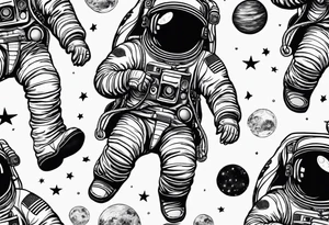astronaut feet tattoo idea