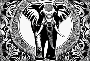 African elephant tattoo idea