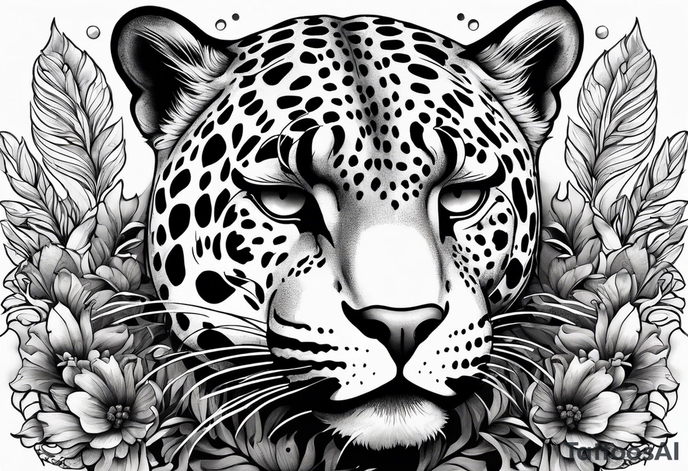 jaguar running, view from above tattoo idea