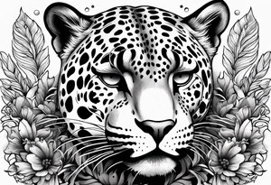 jaguar running, view from above tattoo idea