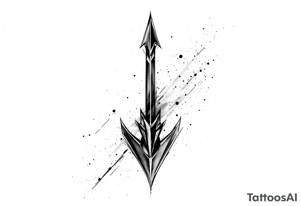 one  arrow  that look down tattoo idea
