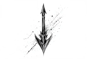 one  arrow  that look down tattoo idea