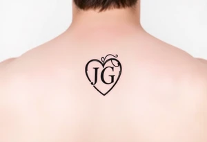 intials JG heart tattoo idea