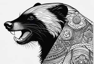 Honey badger and medicine tattoo idea