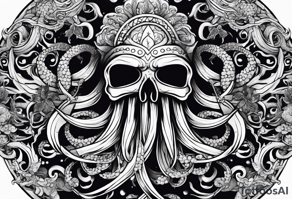 tentacles and weed tattoo idea