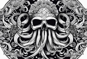 tentacles and weed tattoo idea