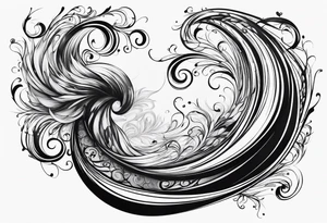 Swirling whirling black ink, sleeve tattoo idea