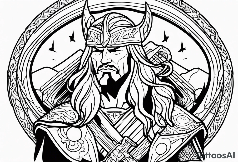 Thor mourning over Baldr's death tattoo idea