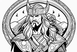 Thor mourning over Baldr's death tattoo idea