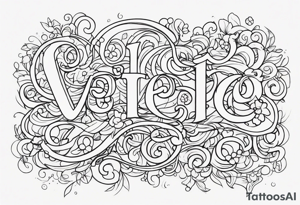 Curly font 
 Lee tattoo idea