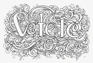 Curly font 
 Lee tattoo idea