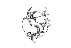 I want a small tattoo with a Sagittarius sign but incorporate Lillie's into it and give it a Japaneese feel tattoo idea