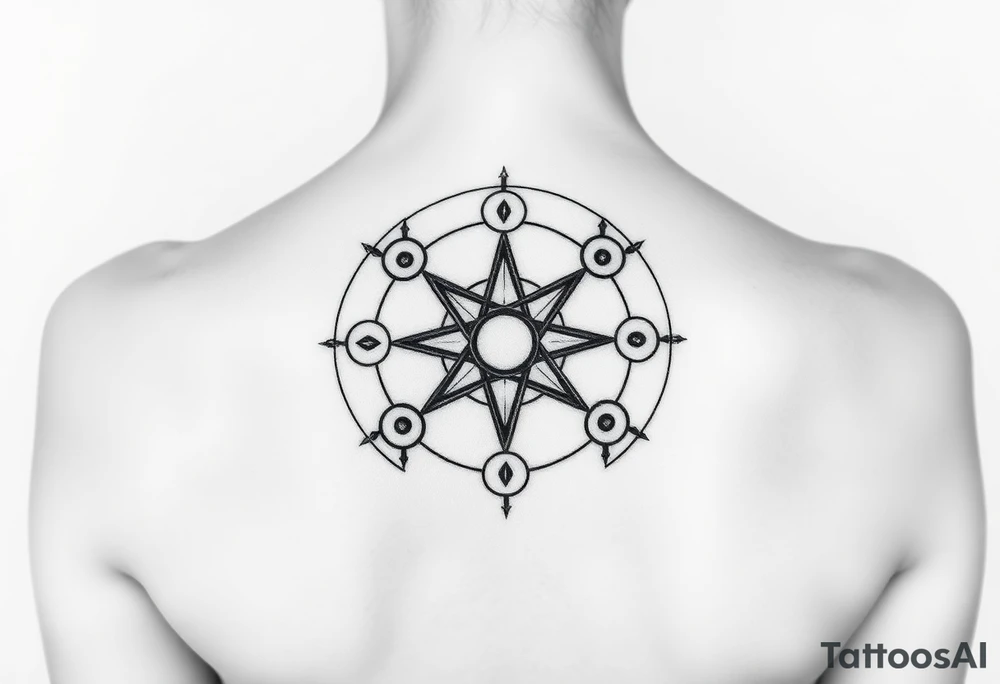 Classic scheme of Sephiroth, symmetry, circles, clean lines, ancient aesthetics. tattoo idea