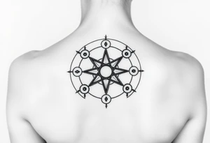 Classic scheme of Sephiroth, symmetry, circles, clean lines, ancient aesthetics. tattoo idea