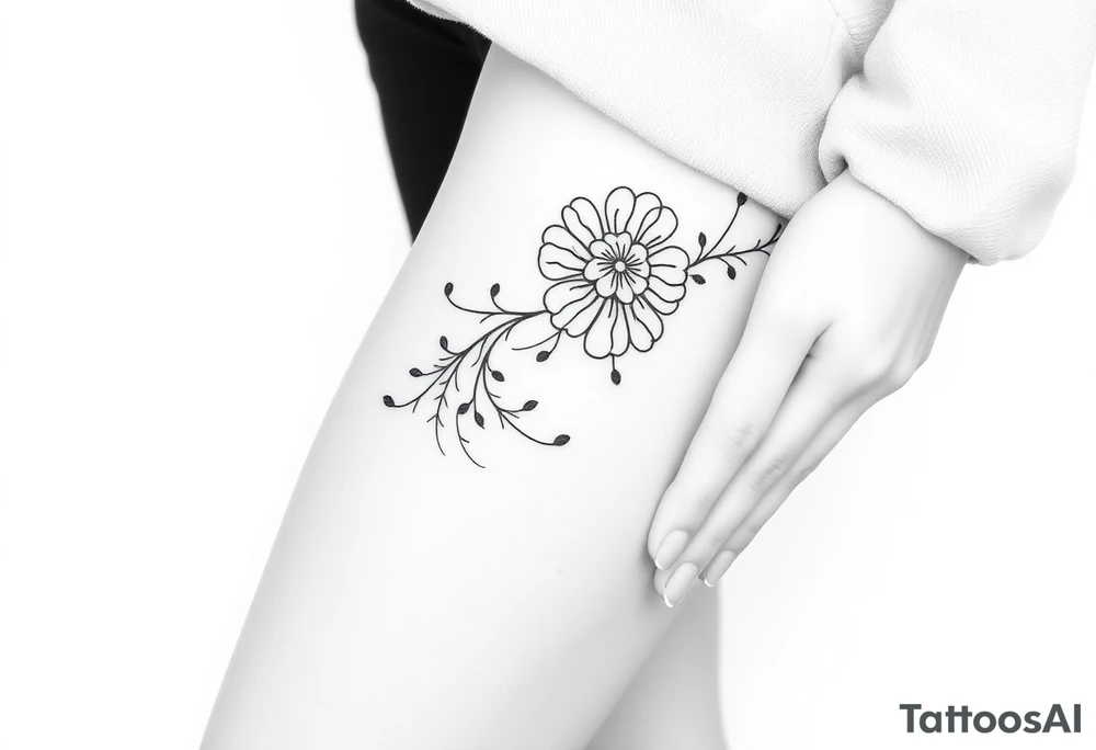 Female, thigh, sexy tattoo idea