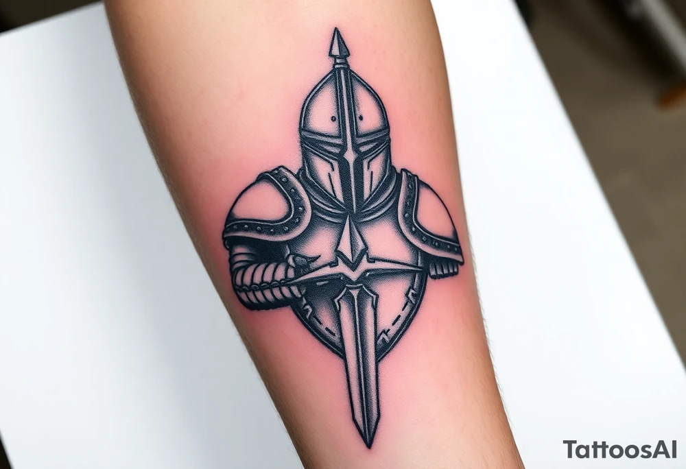 realistic
knight detailed tattoo idea