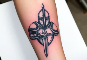realistic
knight detailed tattoo idea