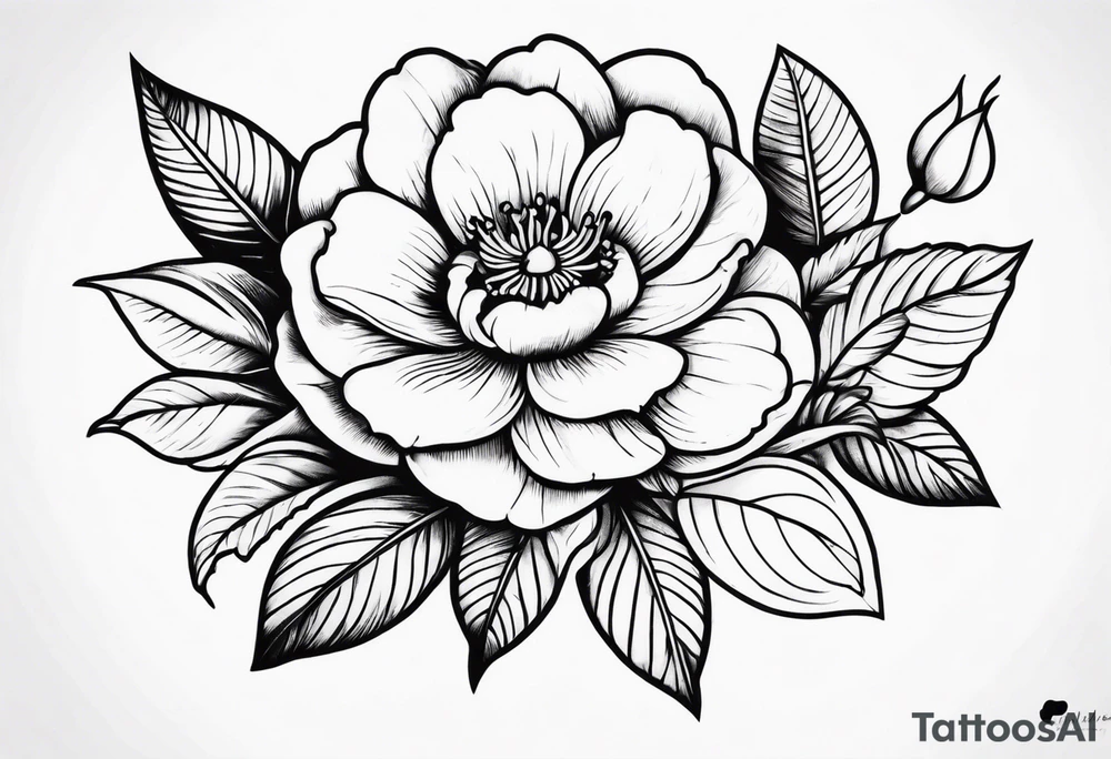 flores old school tattoo idea