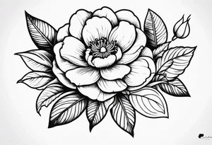 flores old school tattoo idea