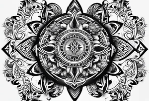 Tribal with number 41 tattoo idea
