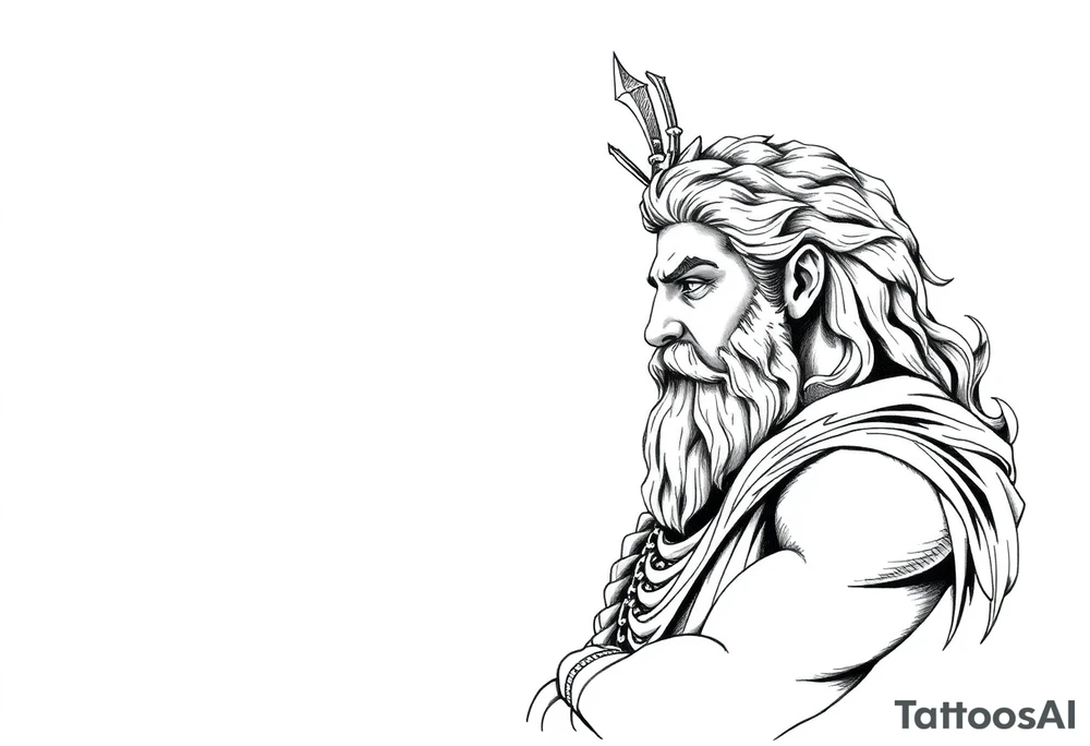 GREEK GOD LOOKING OVER HIS EMPIRE tattoo idea