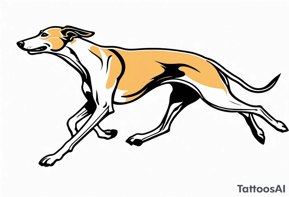 Running greyhound tattoo idea