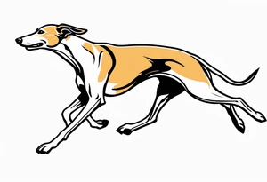 Running greyhound tattoo idea