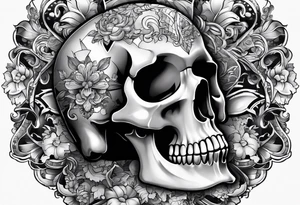 Skull with Autism Awareness Puzzle pieces. tattoo idea