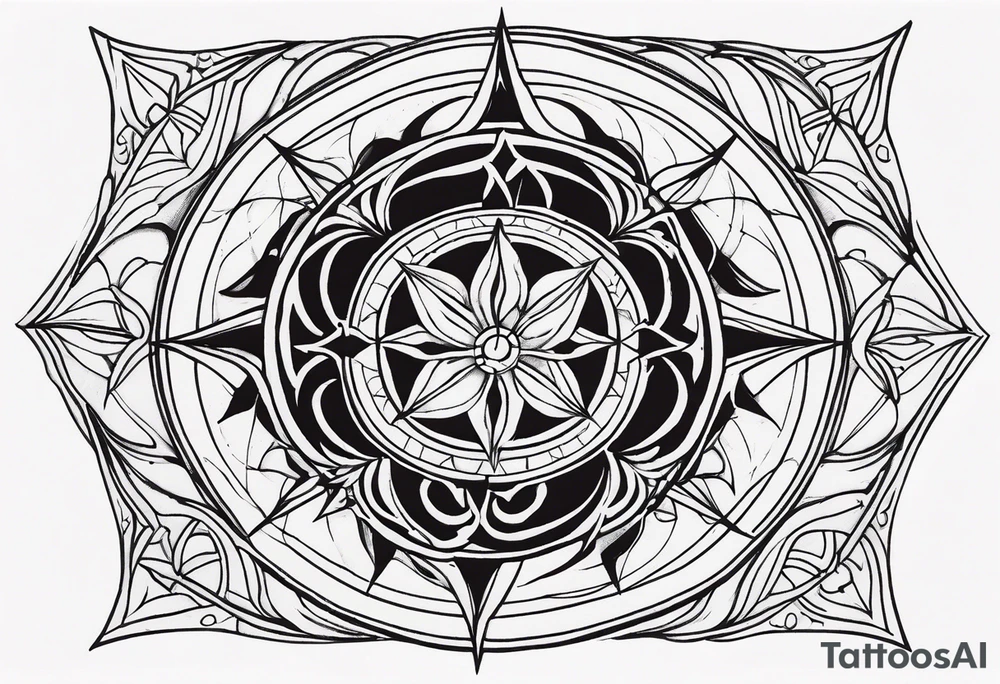 Wind Rose tattoo idea