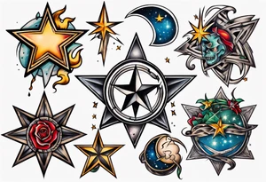 Star with a scar tattoo idea