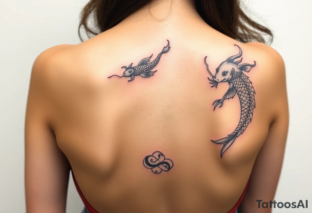 Koi and dragon tattoo idea