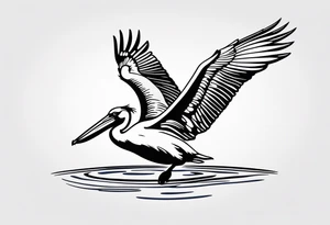 pelican +diving +water tattoo idea