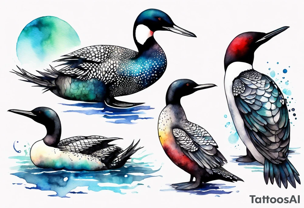 a mystical loon tattoo idea