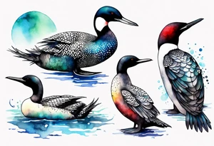 a mystical loon tattoo idea