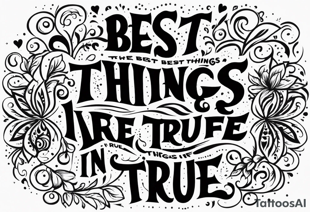 The best things in life are true tattoo idea