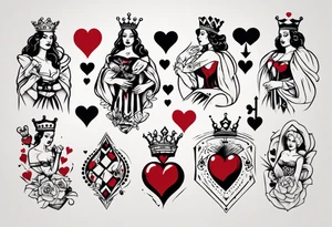 queen of hearts tattoo idea